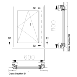 Renovation Frame 57 60 MD Synego prerez okna